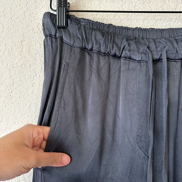 XIRENA Rayon High Rise Casual Drawstring Pants in Dark Grey - Picture 3 of 13